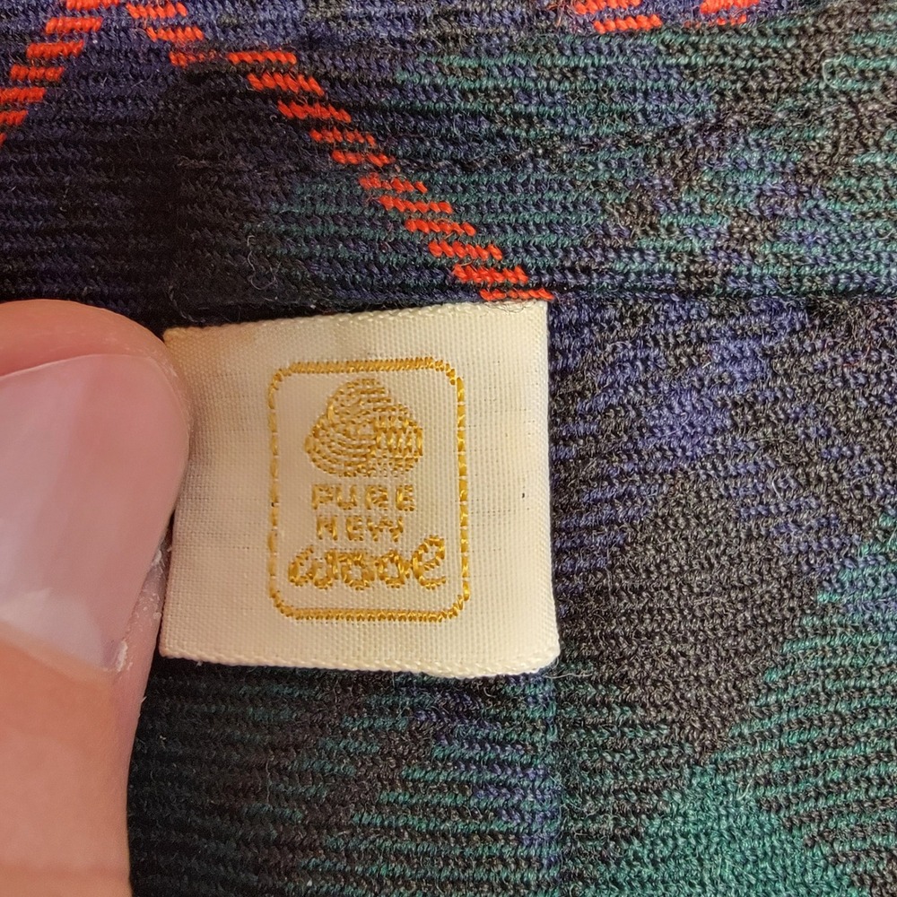 Kinloch Anderson Armstrong Tartan Plaid Wool Tie Made in Scotland Blue Green - Picture 4 of 6